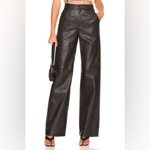 NWT L’Academie Revolve Reece Leather Pant in Black Women’s L